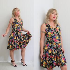 1990's Vintage Compagnie Internationale Express Dress Women's Small Medium SM MD